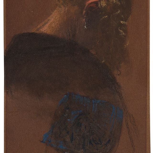 Adolph von Menzel — Исследование двух женских голов, видимых сзади