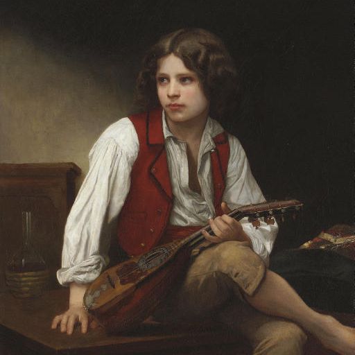 Adolphe William Bouguereau — Итальянский на мандолине