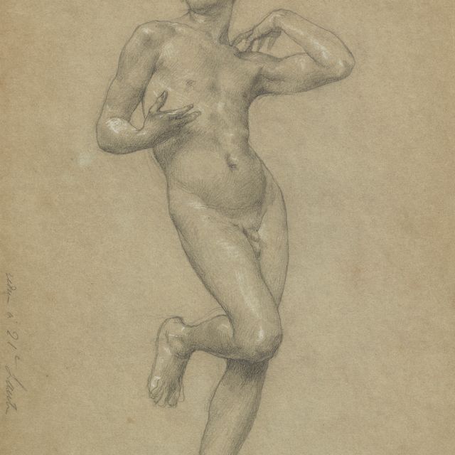 Adolphe William Bouguereau — Этюд обнаженного юноши