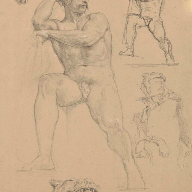 Adolphe William Bouguereau — Помощники Эркюля и его этюдов