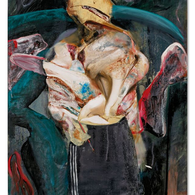 Adrian Ghenie — Автопортрет с маской животного