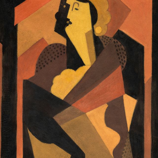 Albert Gleizes — Темная женщина в черном платье