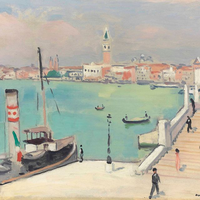 Albert Marquet — Венеция, набережная Эсклавонов, памятник на набережной