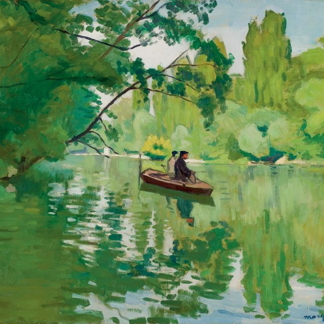 Albert Marquet — Ла-Варенн, Марнские границы, туристы на барке