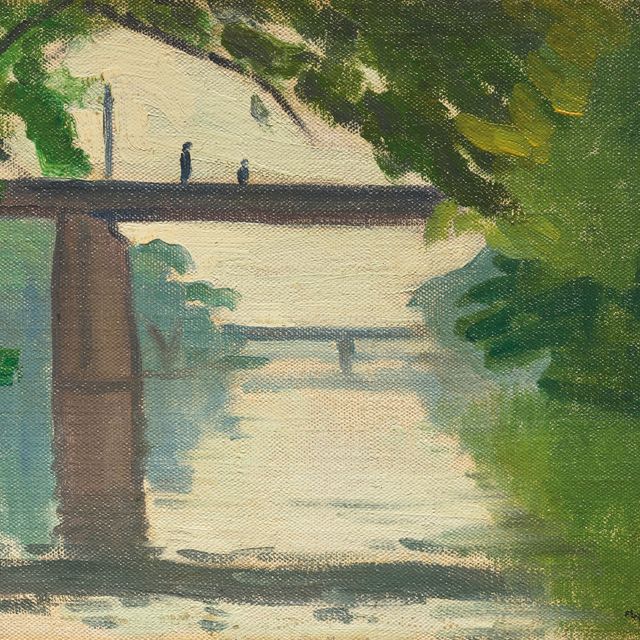 Albert Marquet — Силуэты на мосту Марны