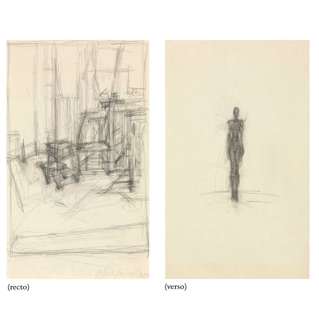 Alberto Giacometti — Любовник ( спереди ); Настоящий дебют ( сзади )