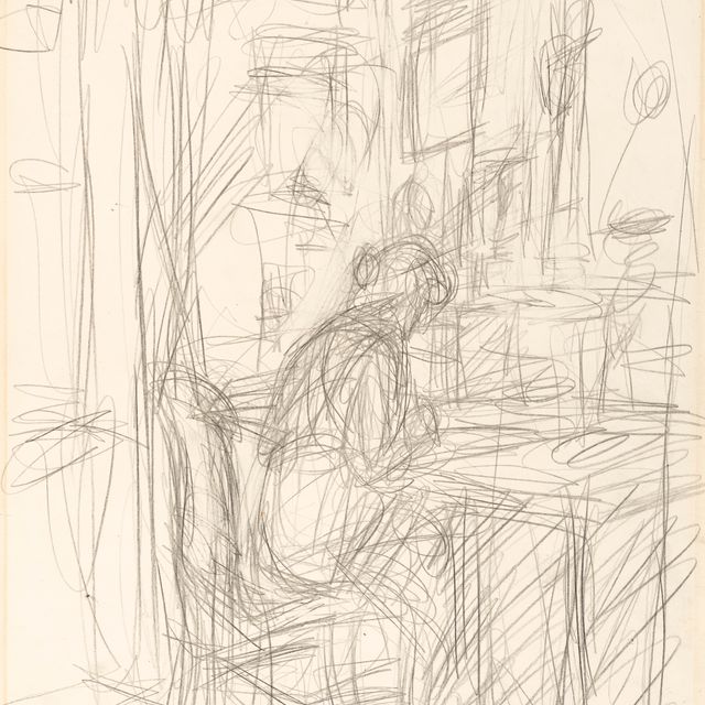 Alberto Giacometti — Печать ( справа ); Аннотации и схемы форм ( сзади )