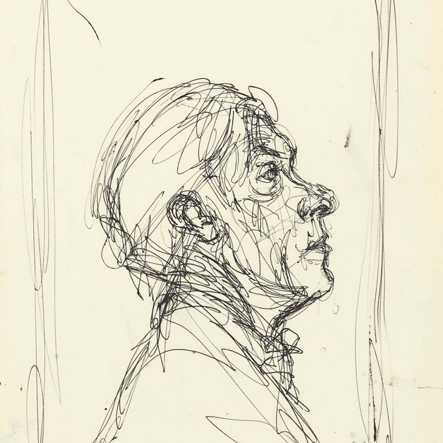 Alberto Giacometti — Портрет Пьера Реверди в профиль