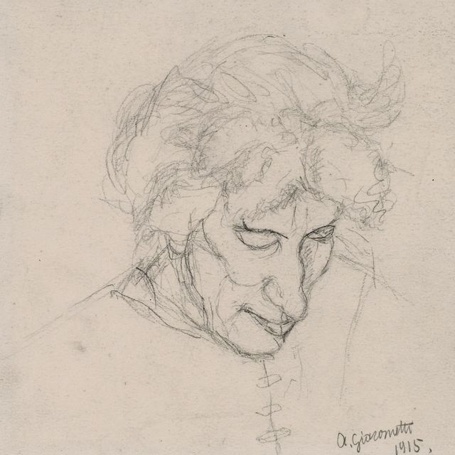 Alberto Giacometti — Тет-а-тет с матерью художника (спереди); Бреттер (сзади)