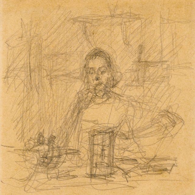 Alberto Giacometti — Аннет за столиком в Стампе