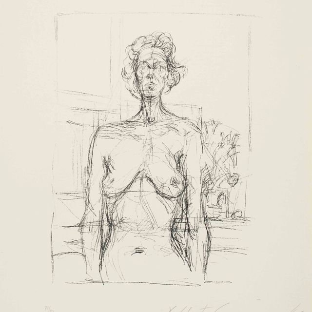 Alberto Giacometti — Обнаженная натура с цветами