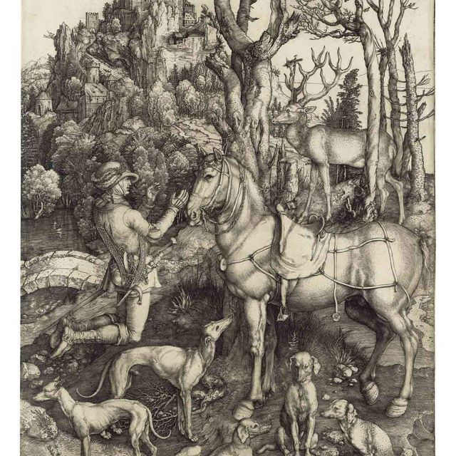 Albrecht Dürer — Святой Евстафий (B. 57; M., Зал. 60; S.M.S. 32)