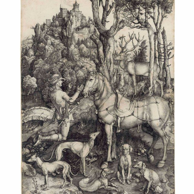 Albrecht Dürer — Святой Евстафий (B. 57; M., Зал. 60; S. M. S. 32)