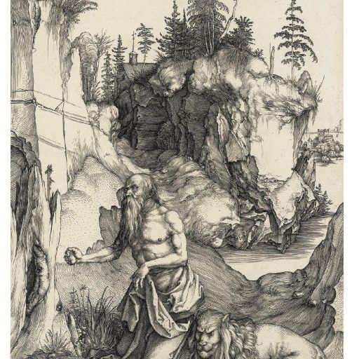 Albrecht Dürer — Святой Иероним в покаянии (Б. 61; М., Зал. 57; С.М.С. 6)