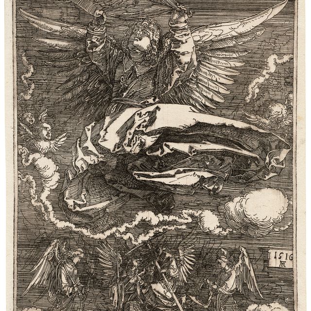 Albrecht Dürer — Сударий, удерживаемый одним Ангелом