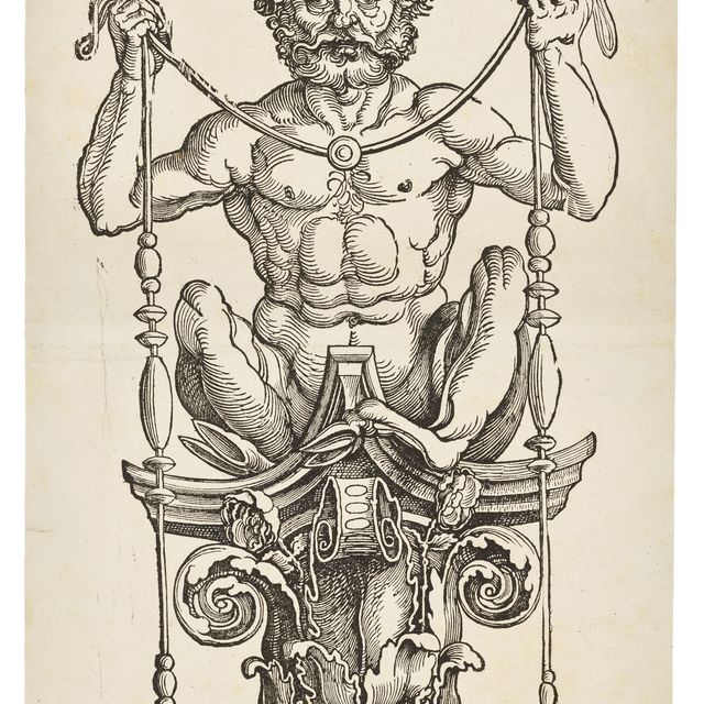 Albrecht Dürer — Большая колонна с сатиром (блок IV)