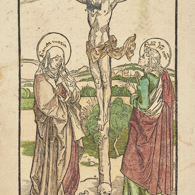 Albrecht Dürer — Распятие с Богородицей и святым Иоанном