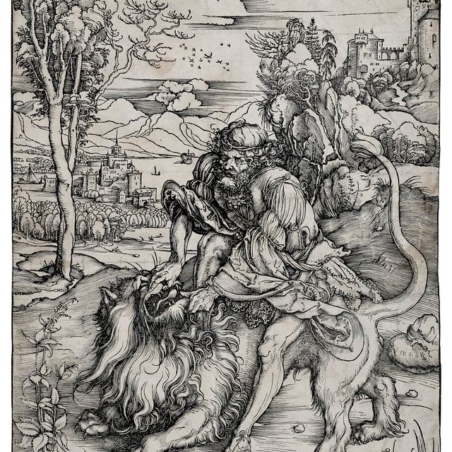 Albrecht Dürer — Самсон, раздирающий Льва