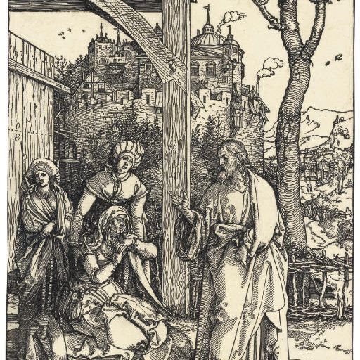 Albrecht Dürer — Христос, прощающийся со Своей Матерью, с Жизнью Богородицы (Б. 92; М., гл. 204; С.М.С. 182)