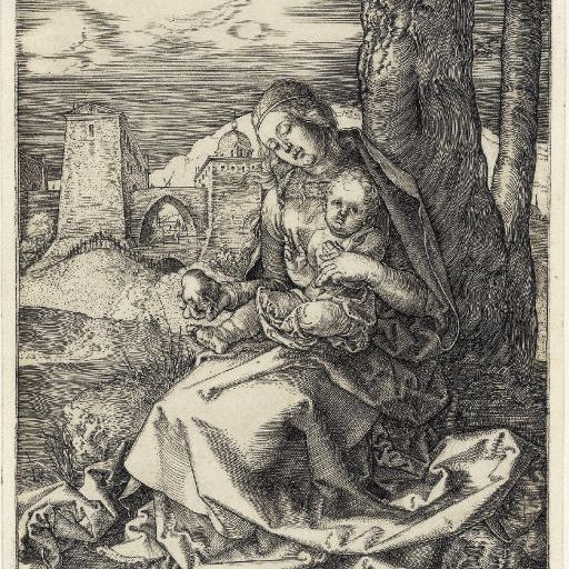 Albrecht Dürer — Богородица с младенцем и грушей (Б. 41; М., Зал. 33; С.М.С. 63)