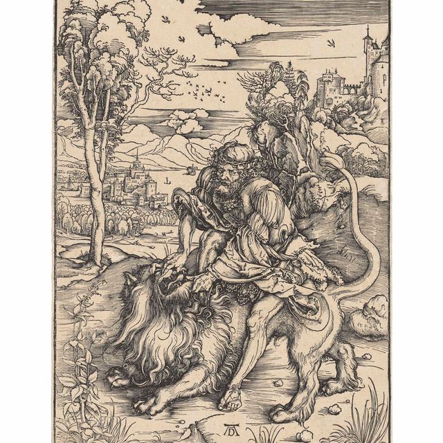 Albrecht Dürer — Самсон, терзающий льва (ч. 2; М., гл. 107; С.М.С. 127)
