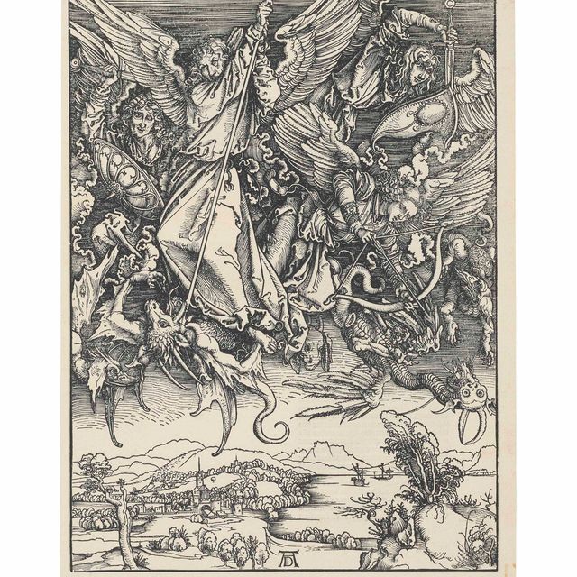 Albrecht Dürer — Святой Михаил, сражающийся с драконом, из фильма "Апокалипсис"