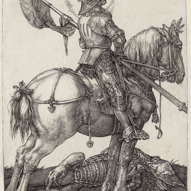 Albrecht Dürer — Святой Георгий Победоносец на коне (Б. 54; М., Зал. 56; С.М.С. 41)