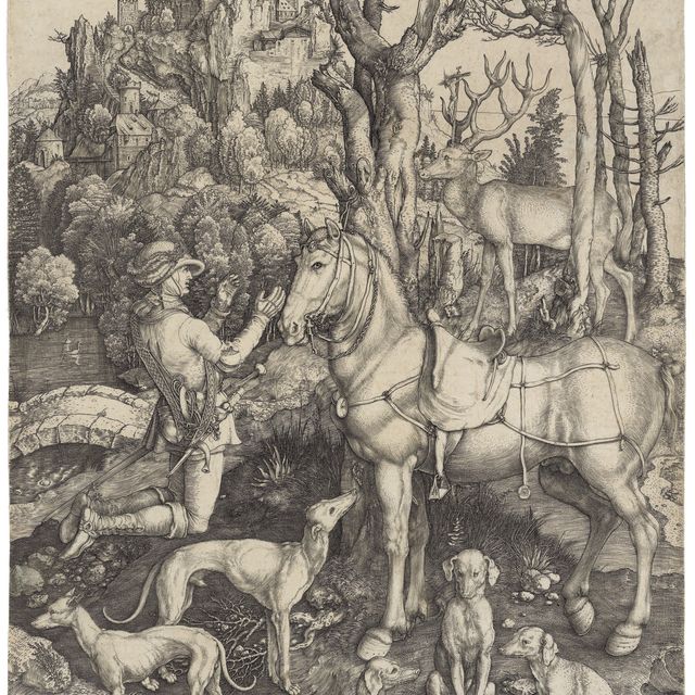 Albrecht Dürer — Святой Евстафий (B. 57; M., Зал. 60; S.M.S. 32)