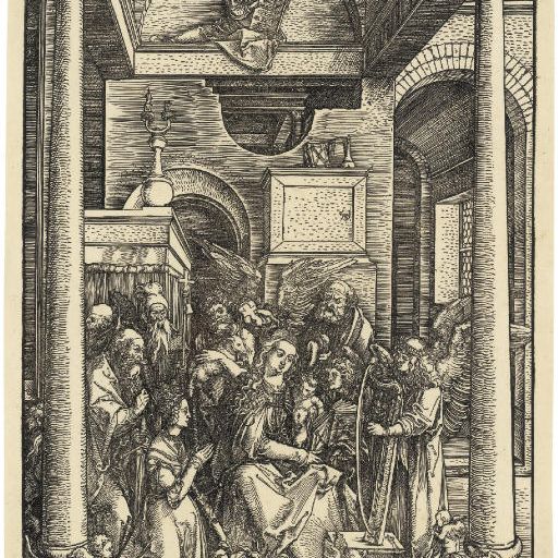 Albrecht Dürer — Прославление Богородицы, из Жития Богородицы (т. 95; М., гл. 207; С.М.С. 185)