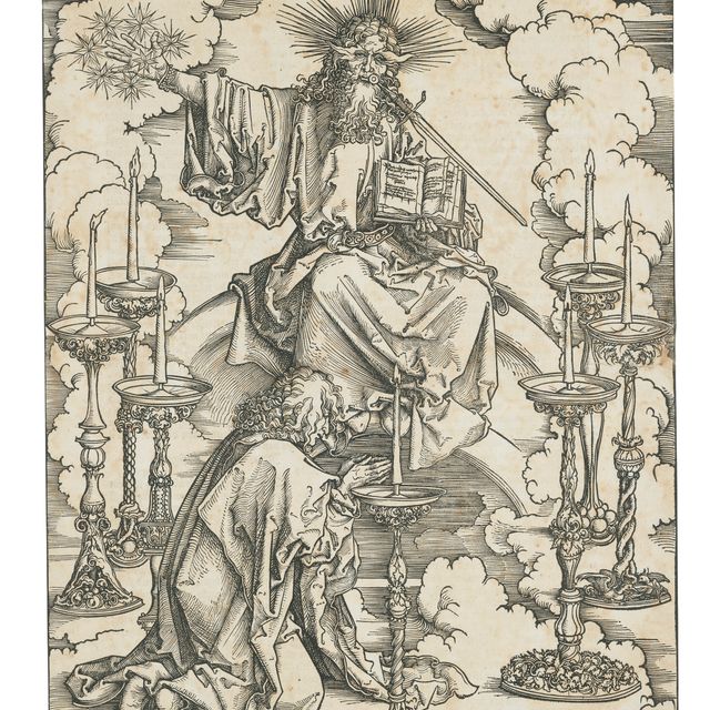 Albrecht Dürer — Видение о семи подсвечниках, из книги "Апокалипсис"