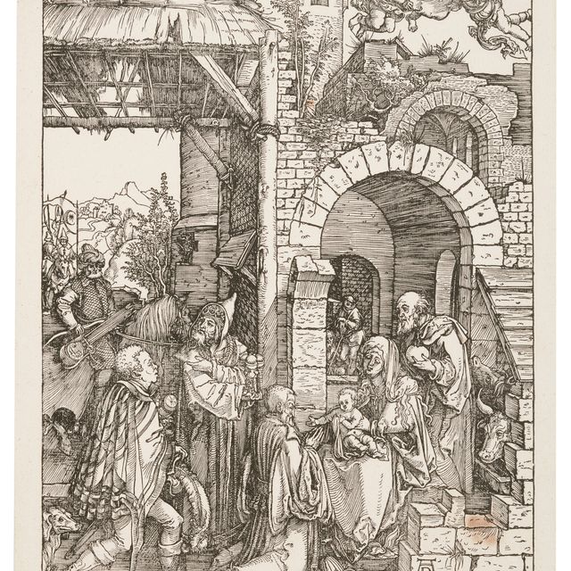 Albrecht Dürer — Поклонение волхвов, из книги "Житие Пресвятой Девы"
