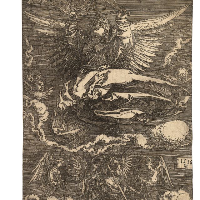 Albrecht Dürer — Сударий, удерживаемый одним Ангелом