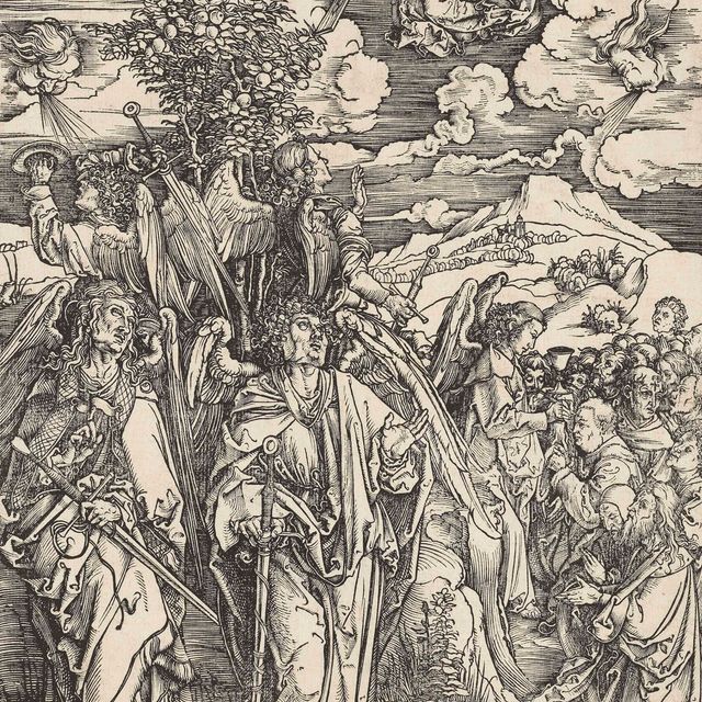 Albrecht Dürer — Четыре Ангела, держащие ветры, из "Апокалипсиса"