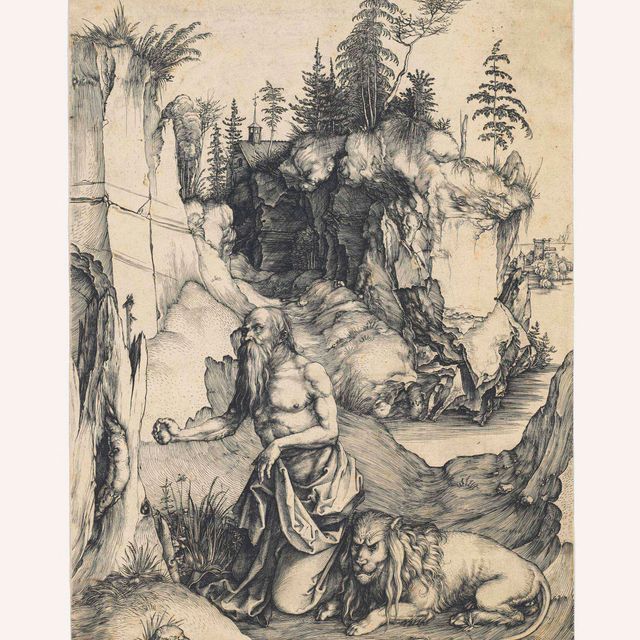Albrecht Dürer — Святой Иероним в покаянии (Б. 61; М., Зал. 57; С.М.С. 6)