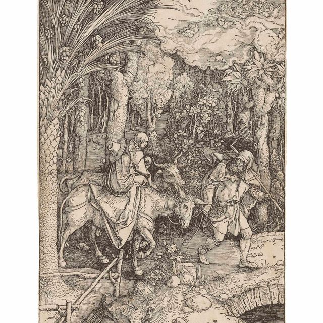 Albrecht Dürer — Бегство в Египет, из книги "Жизнь Богородицы" (ч. 89; М., Зал. 201; С.М.С. 179)