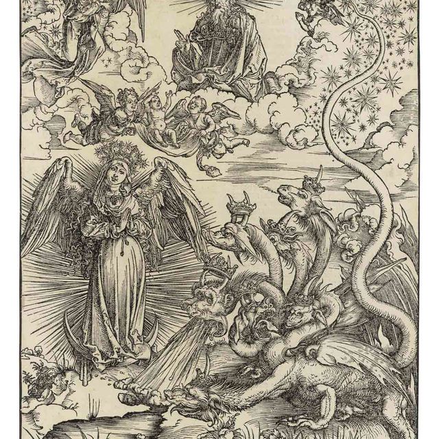 Albrecht Dürer — Апокалиптическая женщина, из книги "Апокалипсис" (ч. 71; М., гл. 173; С.М.С. 121)