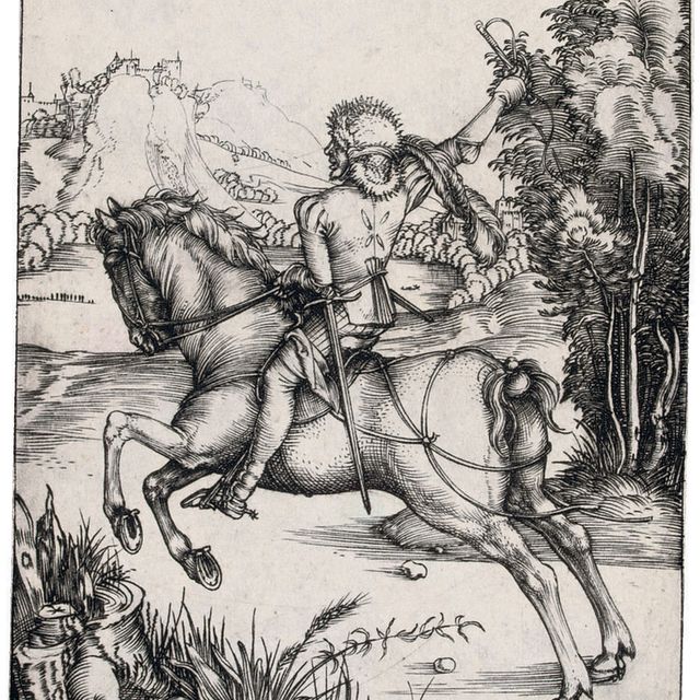 Albrecht Dürer — "Маленький курьер" (Барч, 80; Медер, Холстейн, 79; Шох, Менде, Шербаум, 10)
