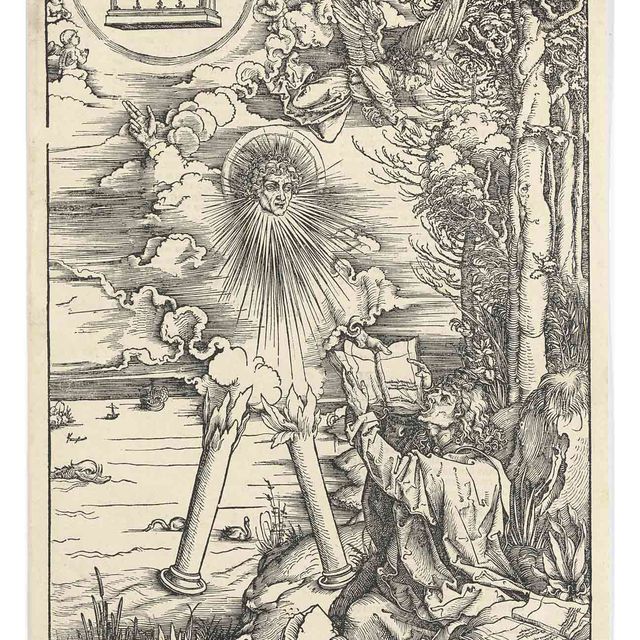 Albrecht Dürer — Святой Иоанн, пожирающий Книгу, из Апокалипсиса (Б. 70; М., гл. 172; С.М.С. 120)