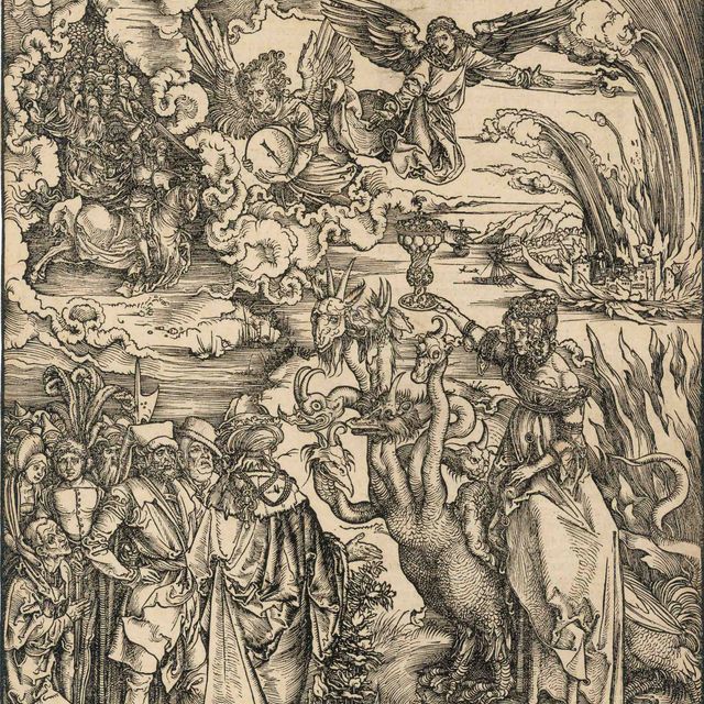 Albrecht Dürer — Вавилонская блудница, из Апокалипсиса (Б. 73; М., гл. 177; С.М.С. 125)