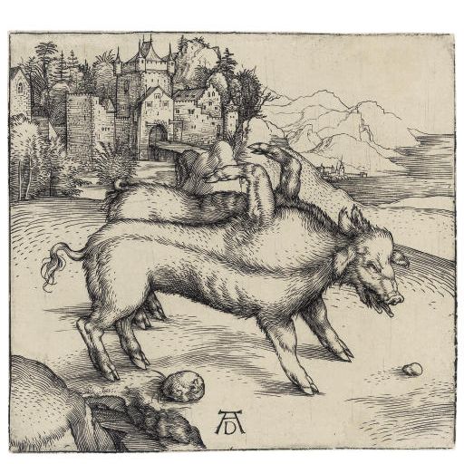 Albrecht Dürer — Чудовищная свинья Ландсера (Б. 95; М., Холл. 82; С.М.С. 8)