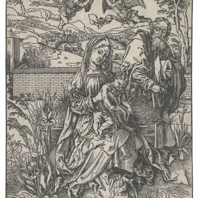 Albrecht Dürer — Святое семейство с тремя зайцами