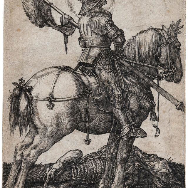 Albrecht Dürer — Святой Георгий на коне