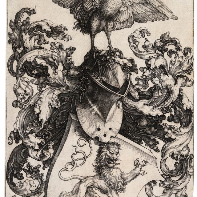 Albrecht Dürer — Герб с изображением Льва и Петуха