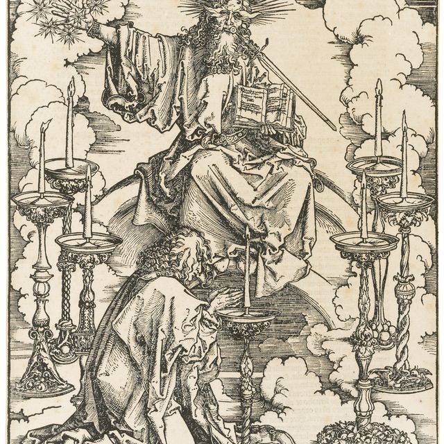 Albrecht Dürer — Видение о семи подсвечниках, из книги "Апокалипсис"