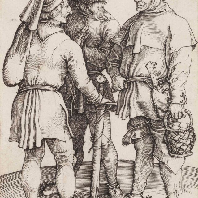 Albrecht Dürer — Трое крестьян беседуют
