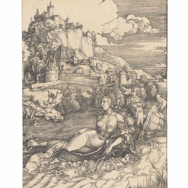 Albrecht Dürer — Морской монстр (Б. 71; М., зал. 66; С.М.С. 21)