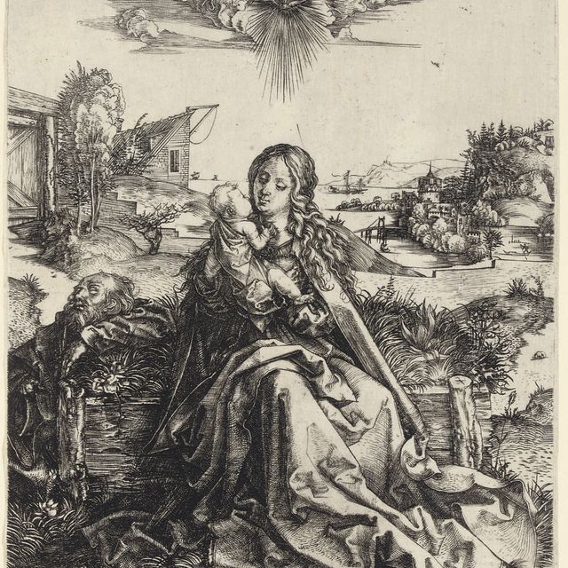 Albrecht Dürer — Святое семейство с бабочкой (Б. 44; М., Зал. 42; С.М.С. 2)