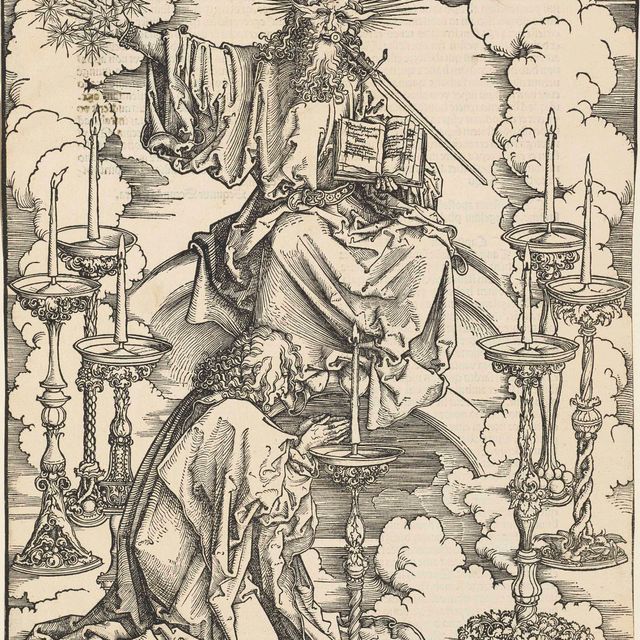Albrecht Dürer — Видение о семи подсвечниках, из книги "Апокалипсис"