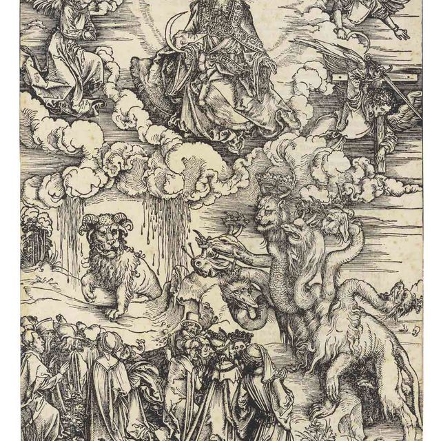 Albrecht Dürer — Зверь с рогами, как у Агнца, из Апокалипсиса (Б. 74; М., гл. 175; С.М.С. 123)