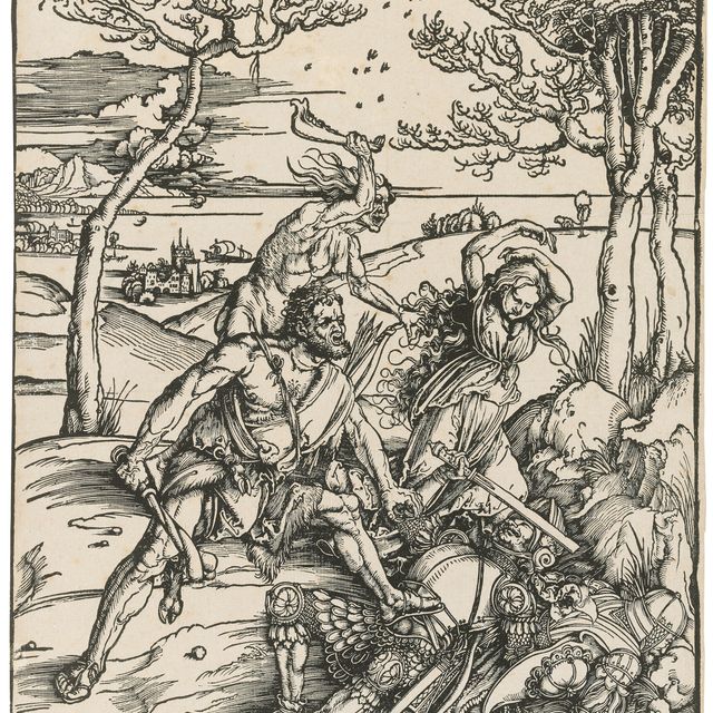 Albrecht Dürer — Геракл, побеждающий близнецов Молионидов (Геракл, убивающий Какуса)